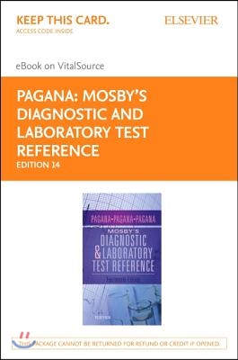 Mosby's Diagnostic & Laboratory Test Reference Elsevier Ebook on Vitalsource Access Code