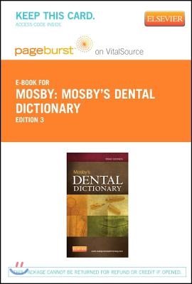 Mosby's Dental Dictionary Pageburst Retail Access Card