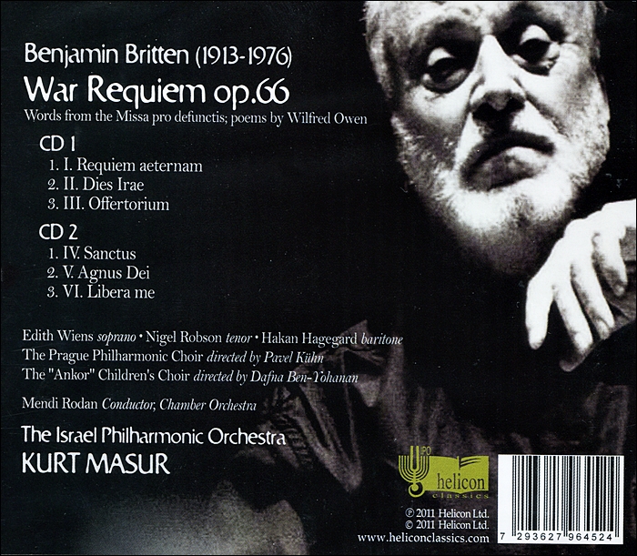 Kurt Masur 브리튼: 전쟁 레퀴엠 (Britten: War Requiem)