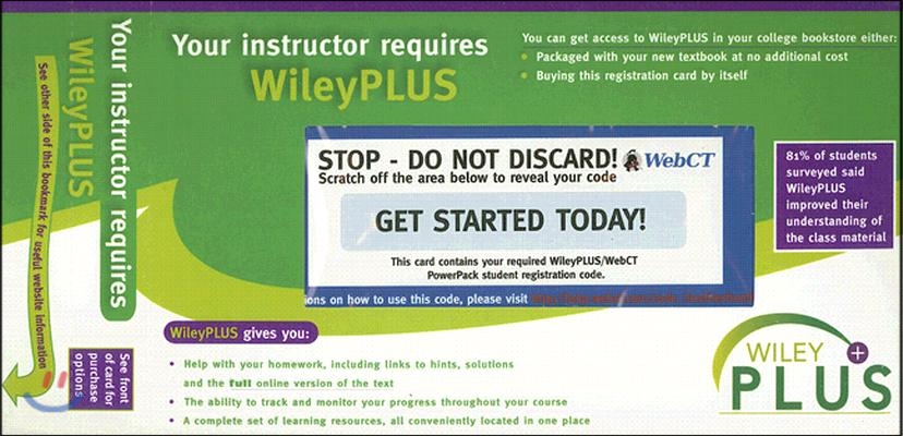 Wiley Plus Webct Powerpack Premium Stand-alone Access for Anatomy and Physiology