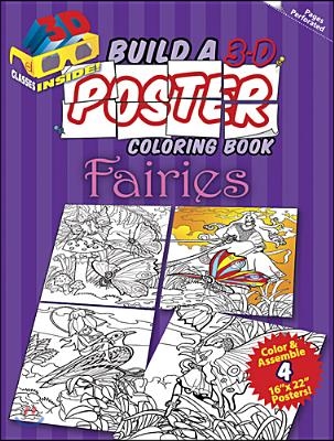 Build a 3-D Poster Coloring Book -- Fairies