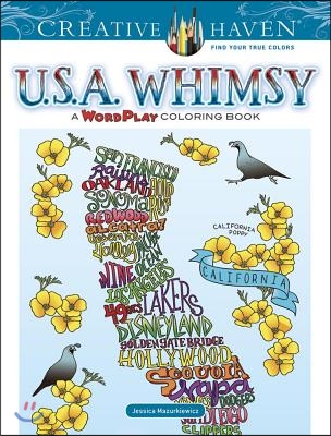 Creative Haven U.S.A. Whimsy: A Wordplay Coloring Book