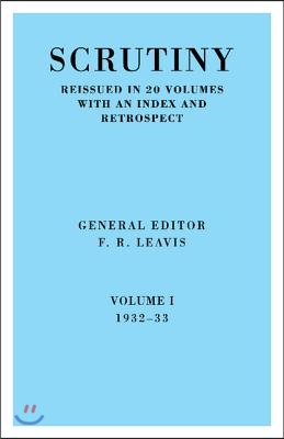 Scrutiny: A Quarterly Review 20 Volume Paperback Set 1932-53