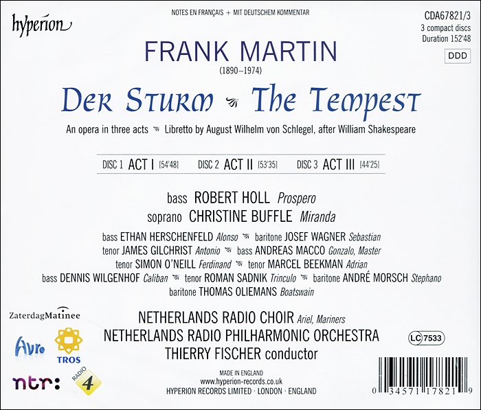 Robert Holl 프랑크 마르탱: 폭풍 (Martin: Der Sturm)