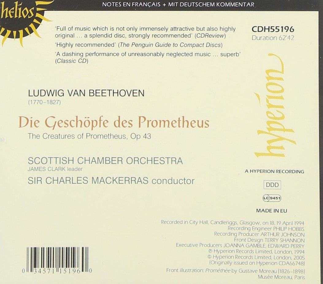 Charles Mackerras 베토벤: 프로메테우스의 창조물 (Beethoven: Die Geschopfe des Prometheus)