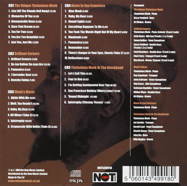 Thelonious Monk (텔로니어스 몽크) - The Riverside Years