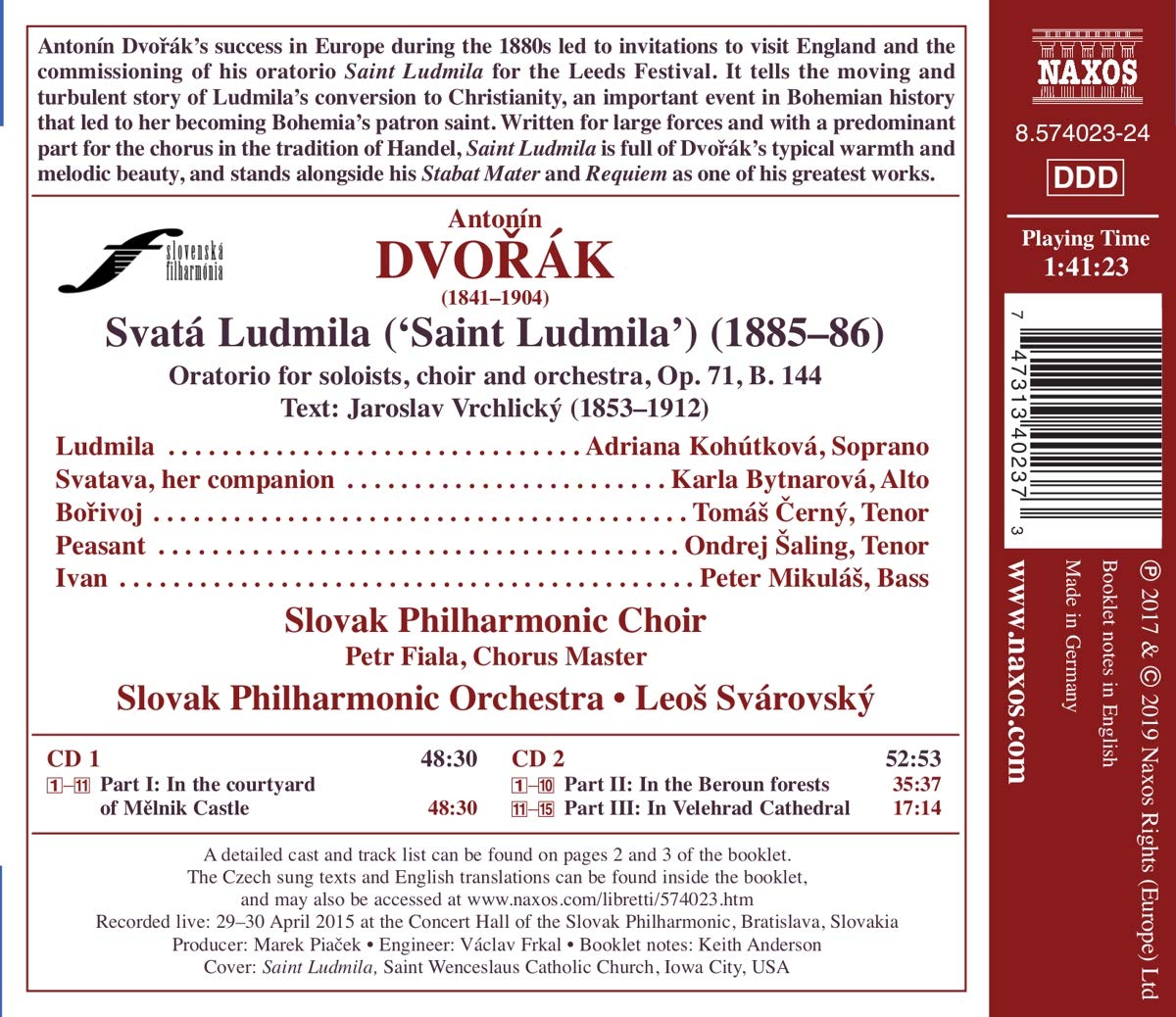 Adriana Kohutkova 드보르작: 오라토리오 성녀 루드밀라 (Dvorak: Saint Ludmila)