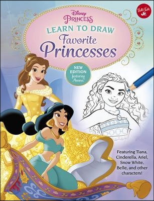 Disney Princess: Learn to Draw Favorite Princesses: Featuring Tiana, Cinderella, Ariel, Snow White, Belle, and Other Characters!