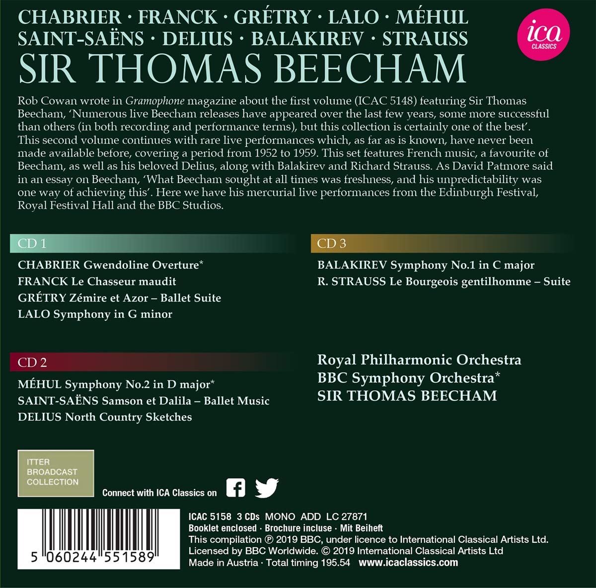 토머스 비첨이 지휘한 BBC 레코딩 모음집 (Sir Thomas Beecham BBC Recordings)