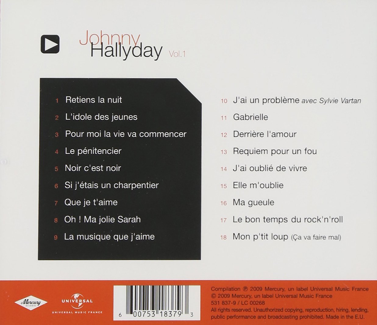 Johnny Hallyday (조니 할리데이) - Master Serie Vol.1
