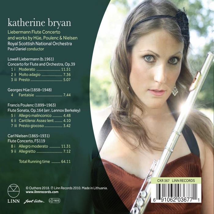 Katherine Bryan 20세기 플루트 협주곡 작품집 (Liebermann Flute Concerto and Works by Hue, Poulenc & Nielsen)