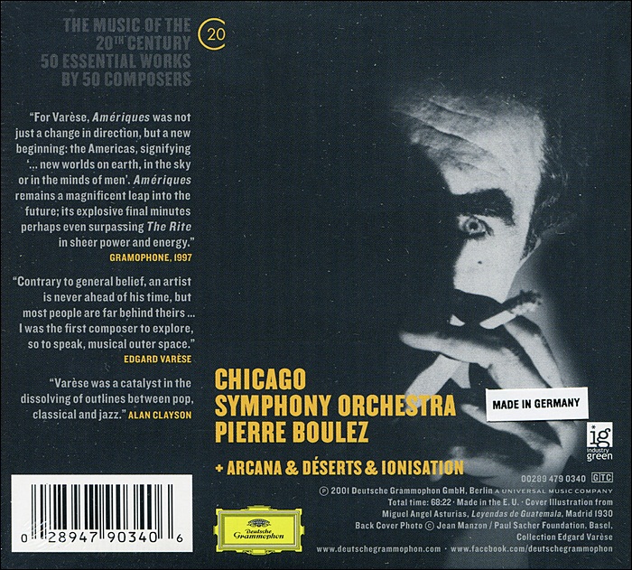 Pierre Boulez 에드가 바레즈: 아메리카, 사막, 아르카나 (Edgard Varese: Ameriques, Ionisation, Deserts, Arcana)