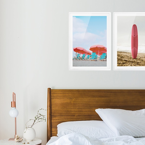 여름 바다 해변 풍경 포스터 vol.1_SB04(핑크 비치 파라솔)