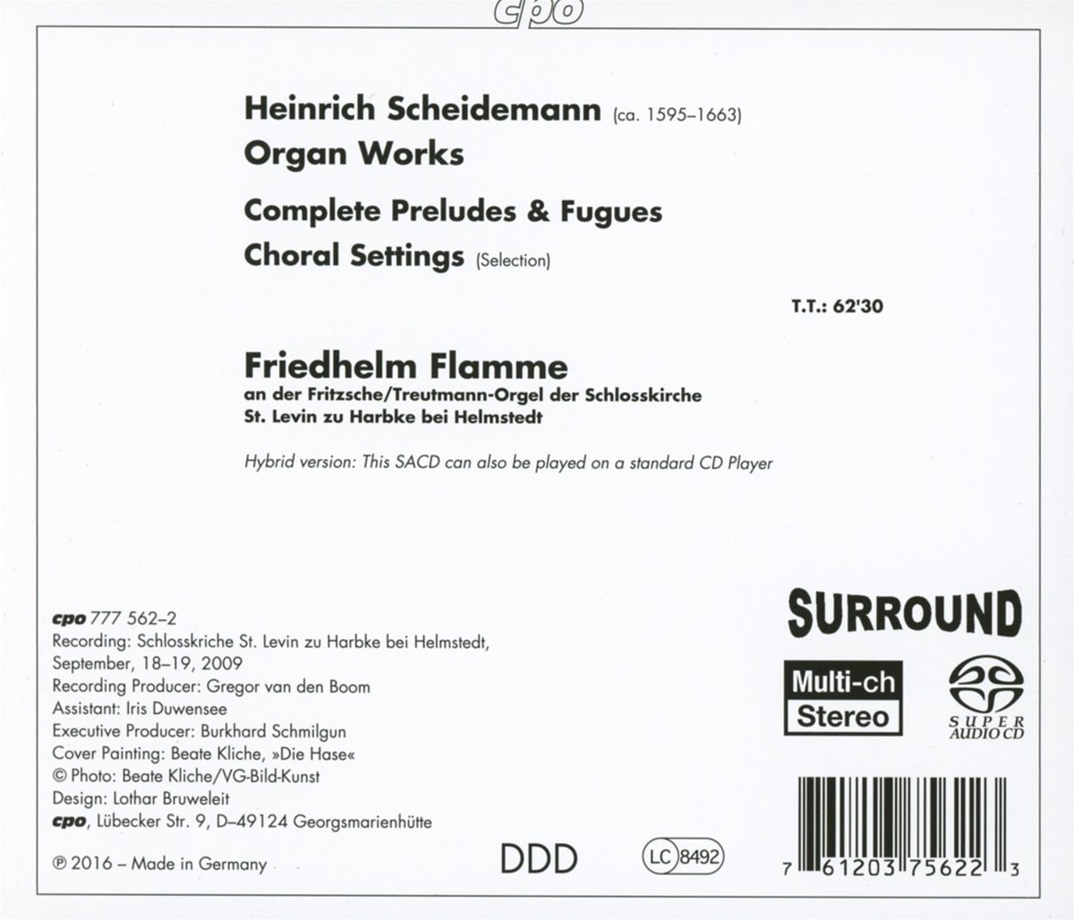 Friedhelm Flamme 하인리히 샤이데만: 오르간 연주집 (Heinrich Scheidemann: Complete Organ Works)