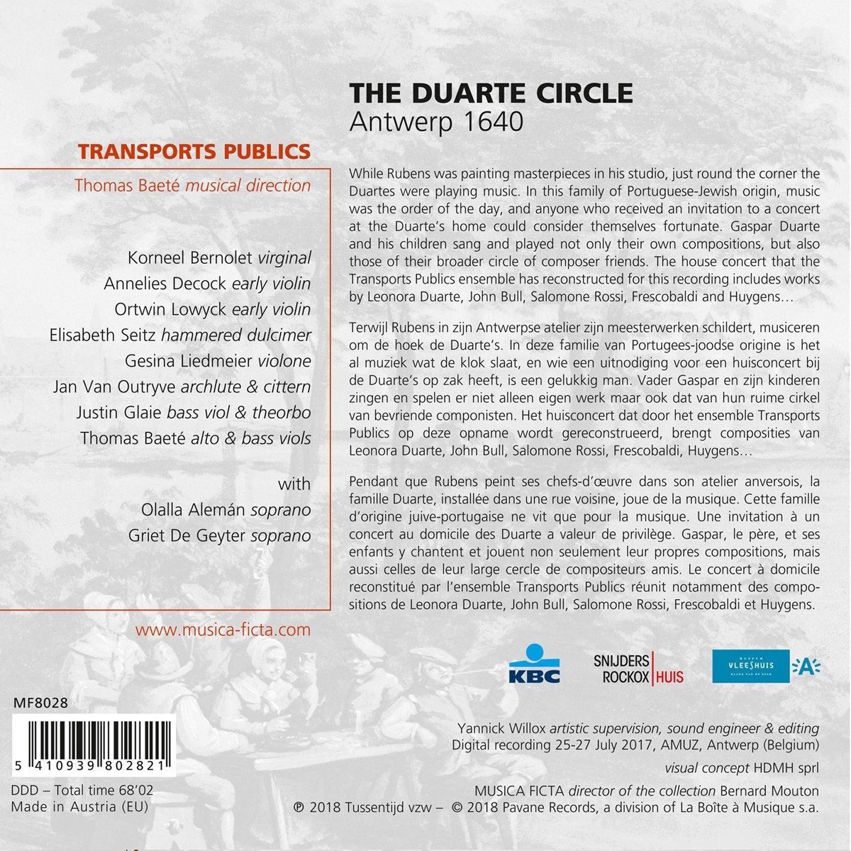 Transports Publics 안트베르의 가곡집 (The Duarte Circle - Antwerp 1640)