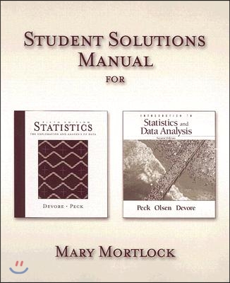 Student Solutions Manual for Devore/peck's Statistics