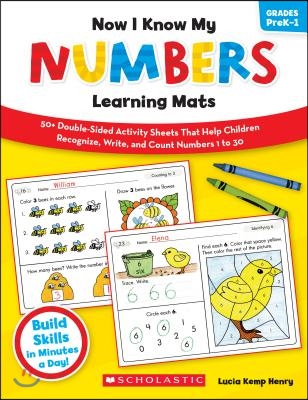 Now I Know My Numbers Learning Mats, Grades PreK-1