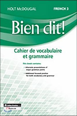 Vocabulary and Grammar Workbook Student Edition Level 3
