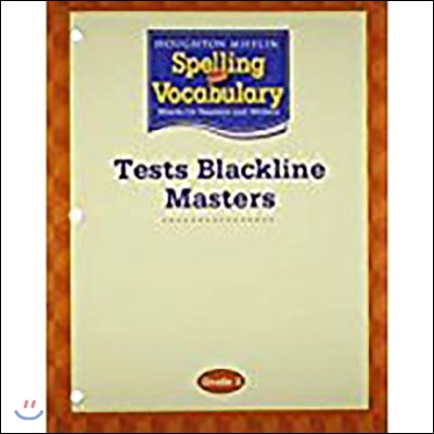 Spelling and Vocabulary Test Blackline Masters Grade 2