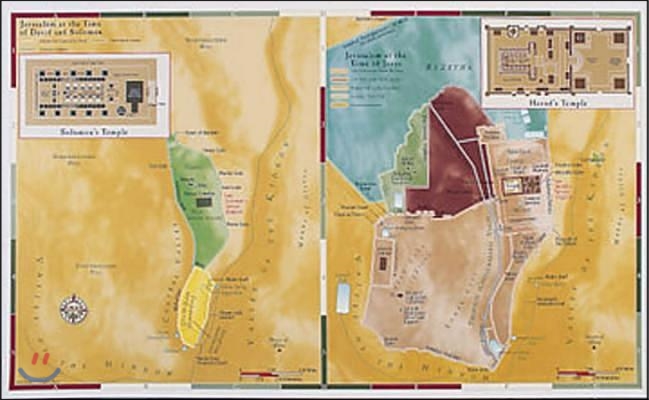 Jersusalem Old Testament/New Testament Comparison Bibleland Map