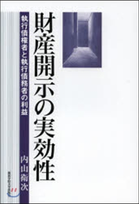 財産開示の實效性 執行債權者と執行債務者の利益