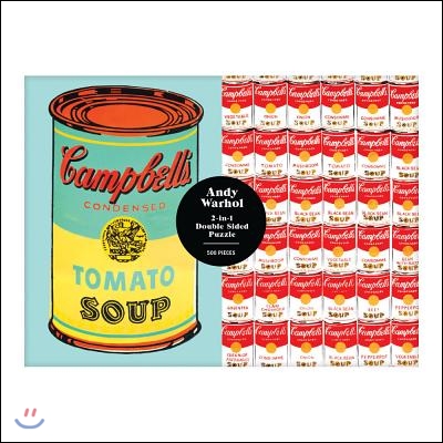 The Andy Warhol Soup Can 2-sided 500 Piece Puzzle