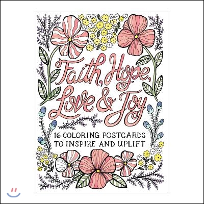 Faith Hope Love &amp; Joy Coloring Postcards