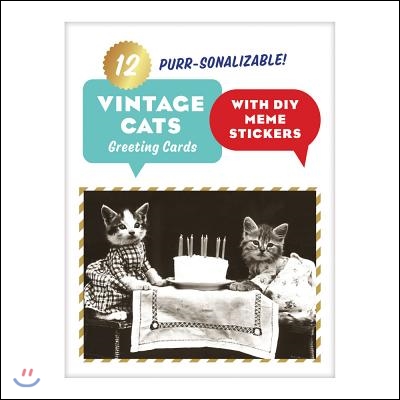 Vintage Cat Memes DIY Greeting Card Folio