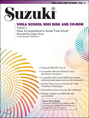 Suzuki Viola School Midi Disk Acc./cd-rom, Vol 1