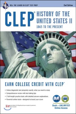 Clep(r) History of the U.S. II Book + Online