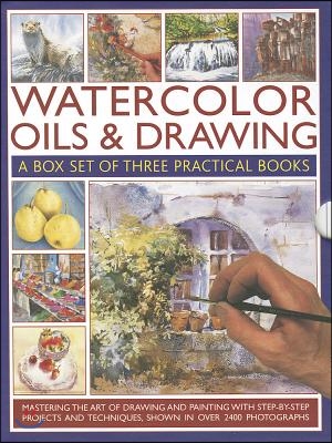 Watercolor Oils & Drawing Box Set: Mastering the Art of Drawing and Painting with Step-By-Step Projects and Techniques Shown in Over 1400 Photographs