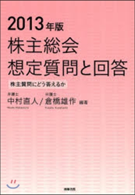 ’13 株主總會想定質問と回答 株主質問