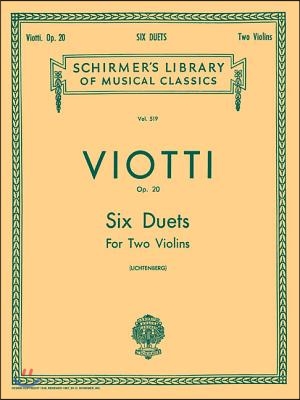 6 Duets, Op. 20: Schirmer Library of Classics Volume 519 Score and Parts