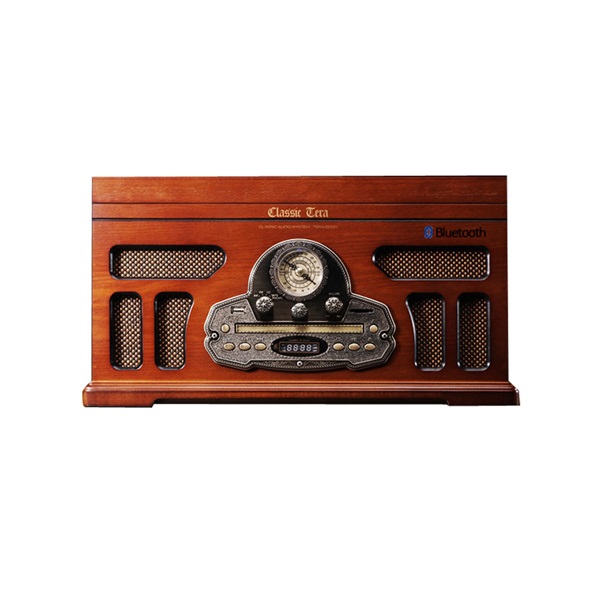 클래식 턴테이블 오디오 테라웍스 TERA-5500B LP 레코드판 라디오 CD 카세트 플레이어 블루투스 스피커
