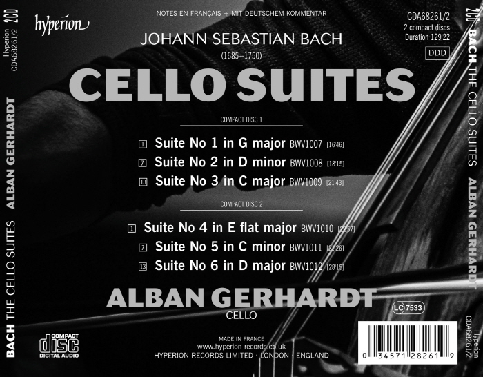 Alban Gerhardt 바흐: 무반주 첼로 모음곡 전곡집 - 알반 게르하르트 (Bach: The Cello Suites)