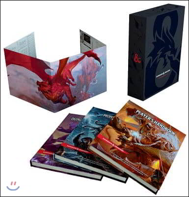 Dungeons &amp; Dragons Core Rulebooks Gift Set (Special Foil Covers Edition with Slipcase, Player&#39;s Handbook, Dungeon Master&#39;s Guide, Monster Manual, DM S