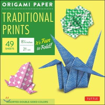 Origami Paper - Traditional Prints - 8 1/4&quot; - 49 Sheets