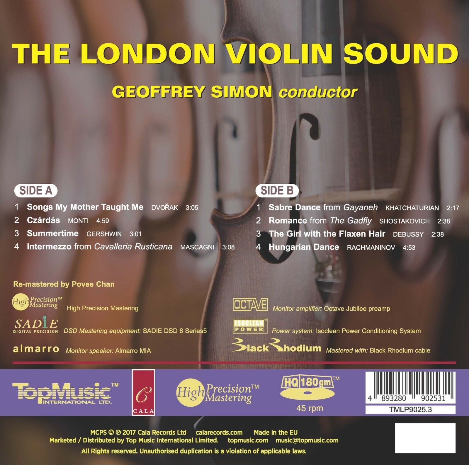 Geoffrey Simon 48개의 바이올린 연주집 (The London Violin Sound)[LP]