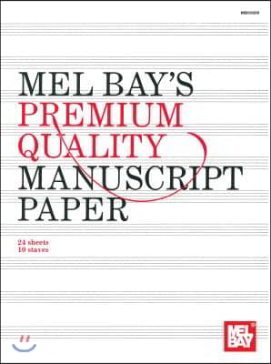 Premium Quality Manuscript Paper Ten-stave Quire, 24