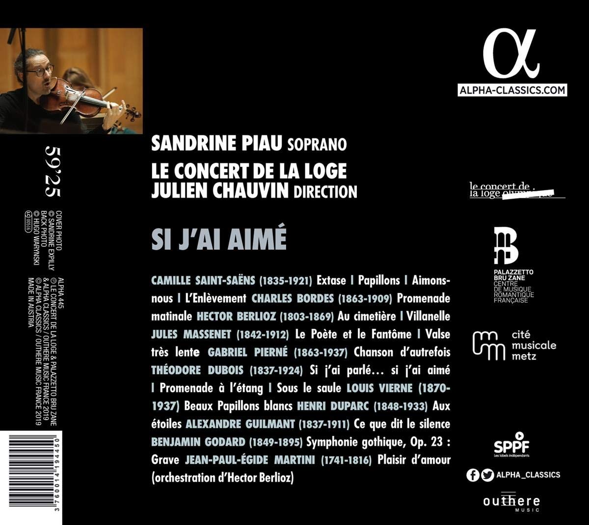 Sandrine Piau 상드린 피우가 부르는 프랑스 가곡집 (Si J’ai Aime)