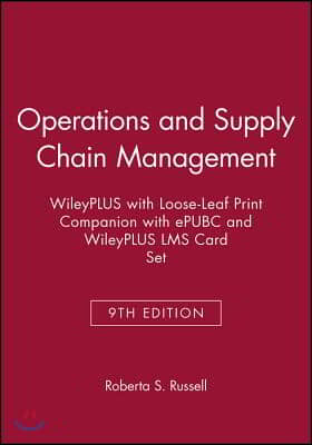 Operations and Supply Chain Management Wileyplus Companion With Epubc and Wileyplus Lms Card Set