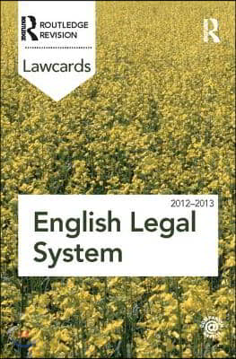 English Legal System Lawcards 2012-2013