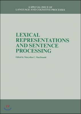Lexical Representations And Sentence Processing