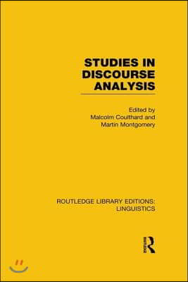 Studies in Discourse Analysis (RLE Linguistics B: Grammar)