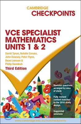 Cambridge Checkpoints Vce Specialist Maths Units 1&2