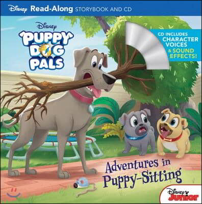 [스크래치 특가]Puppy Dog Pals Read-Along Storybook and CD Adventures in Puppy-Sitting