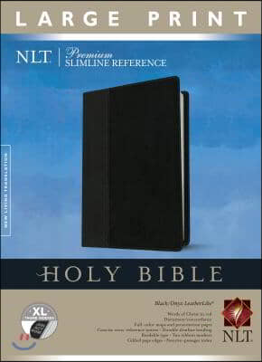 Premium Slimline Reference Bible-NLT-Large Print