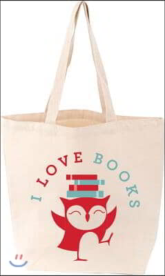 The I Love Books Bird Tote Bag