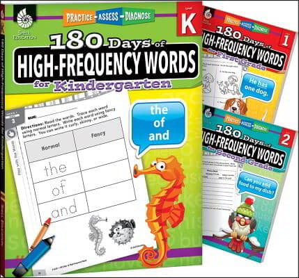180 Days of High Frequency Words for K-2, 3-Book Set: Practice, Assess, Diagnose