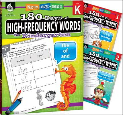 180 Days(tm) High Frequency Words for K-2, 3-Book Set: Practice, Assess, Diagnose